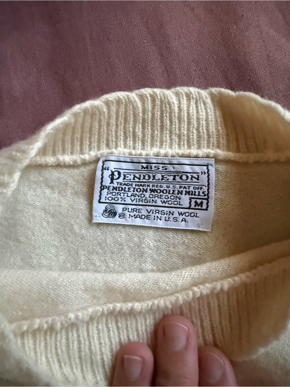 Vintage Pendleton Cream Button-Shoulder Crew Neck Sweater Capsule Bundle - Picture 2 of 12